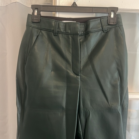Aritzia dark green vegan leather pants and matching bodysuit - Picture 2 of 4